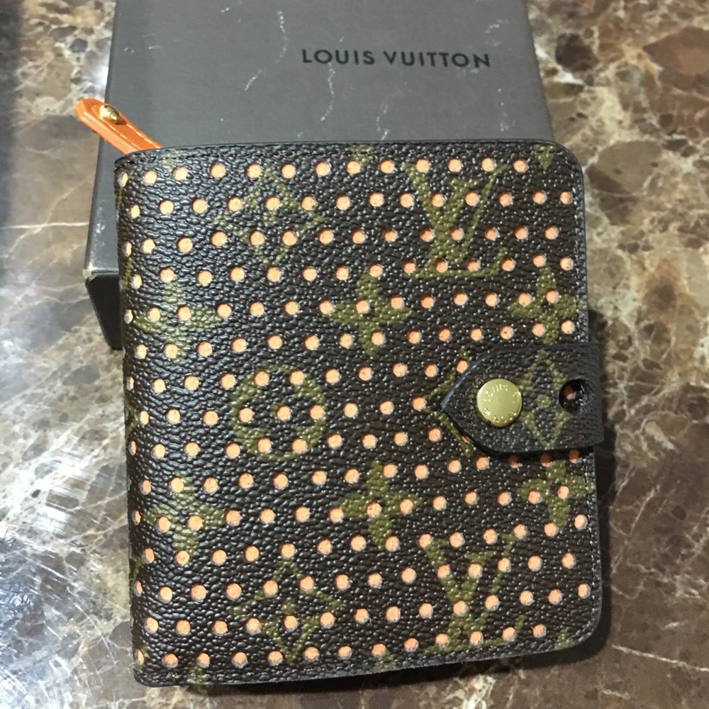 Louis Vuitton monogram perforated wallet M95188